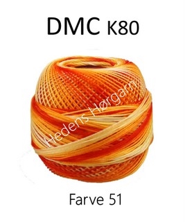 DMC K80 farve 51 Orange/gul multi